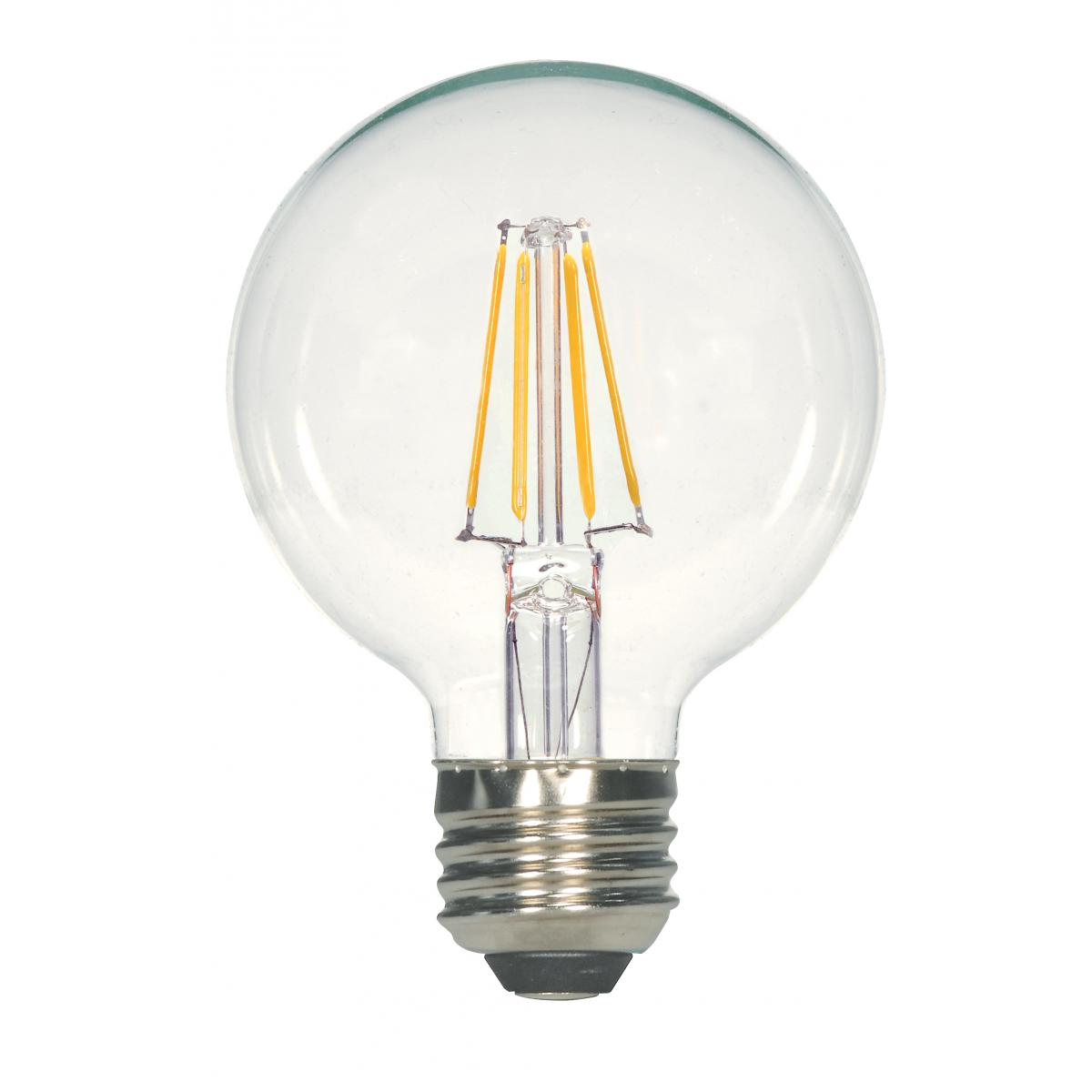 Product image for Satco S12106 5.5 Watt G25 LED; Clear; Medium base; 5000K; 500 Lumens; 120 Volt