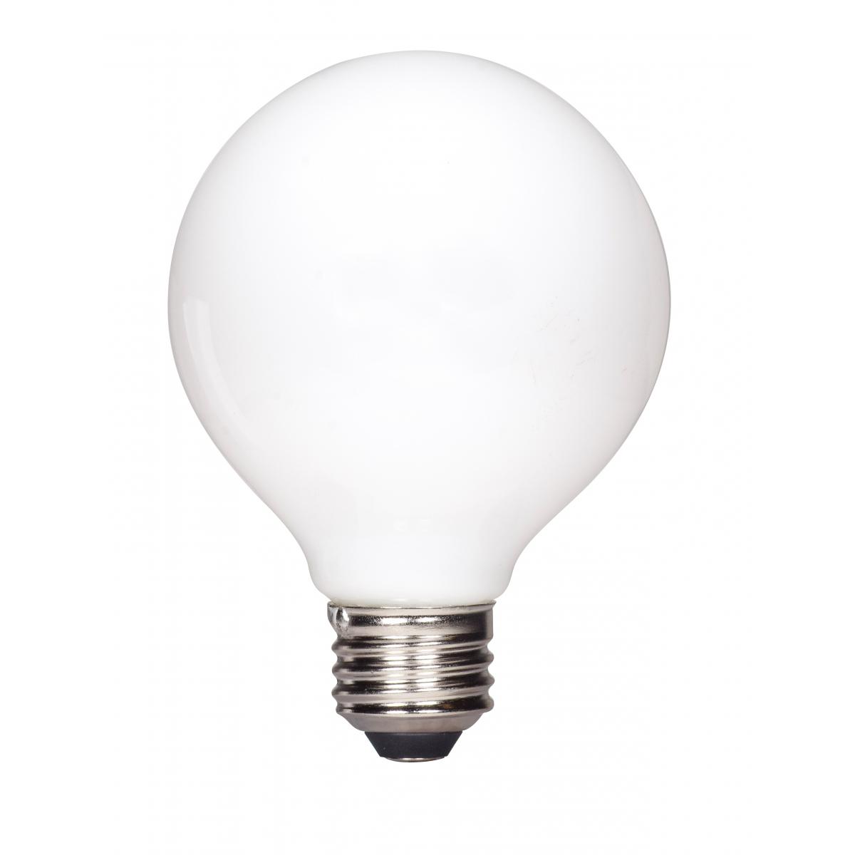 Product image for Satco S12107 4 Watt G25 LED; Soft White; Medium base; 3000K; 350 Lumens; 120 Volt