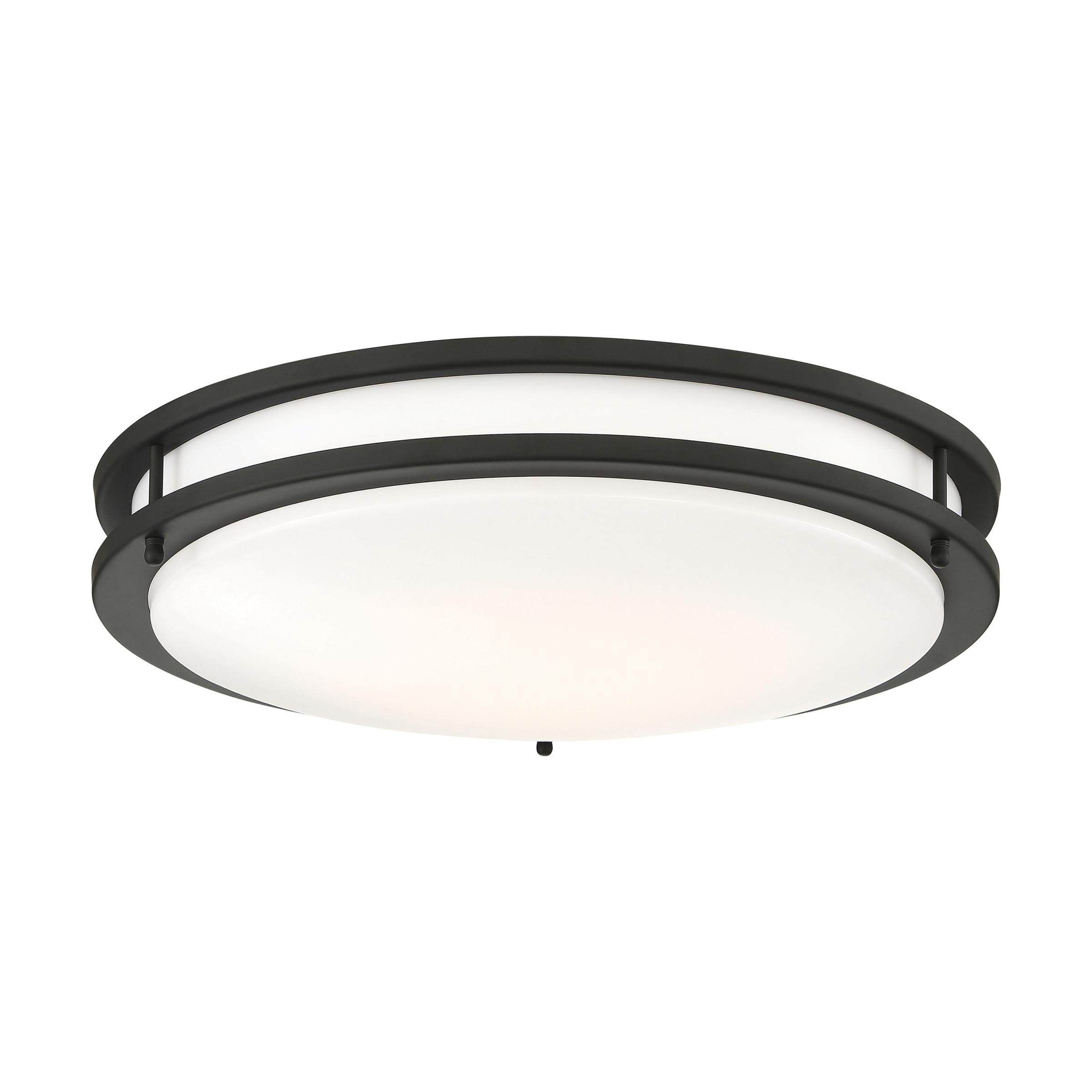 SAT 62-1737 17" LED FLUSH MOUNT BLKCCT SELECTABLE