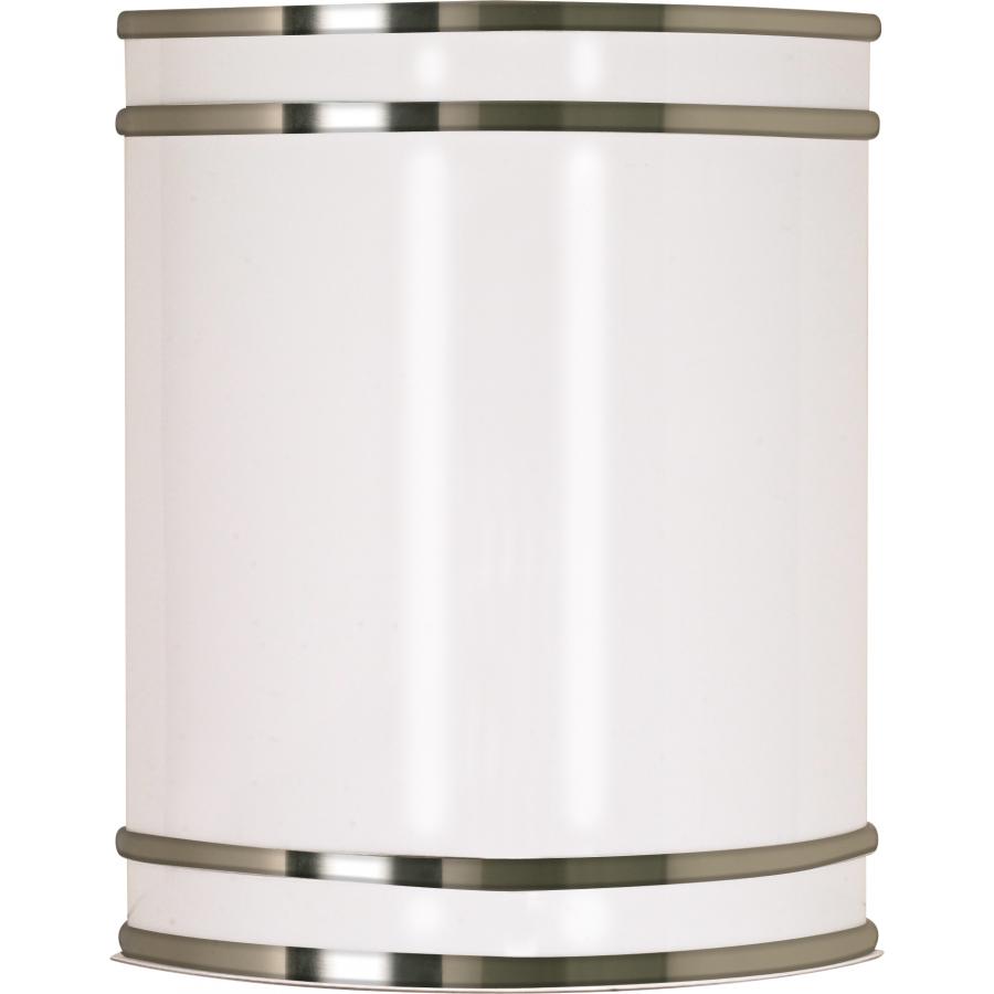 SAT 62-1045 WALL SCONCE WHITELENS - BRUSHED NICKEL (CLEARANCE DO NOT REORDER)