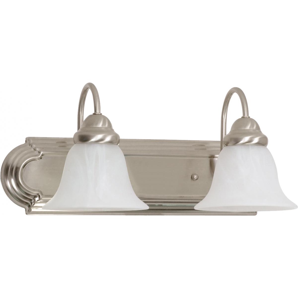 Wall Sconce in Brushed Nickel Finish with a Alabaster Glass Shade Nuvo 60-5381 