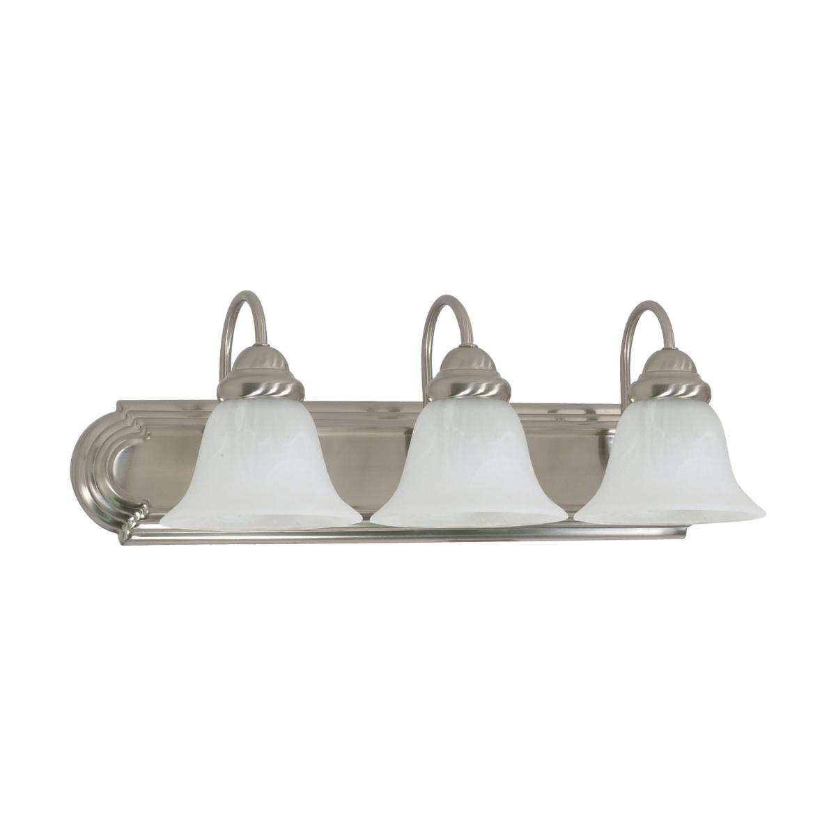 Nuvo 60-5381 Wall Sconce in Brushed Nickel Finish with a Alabaster Glass Shade 