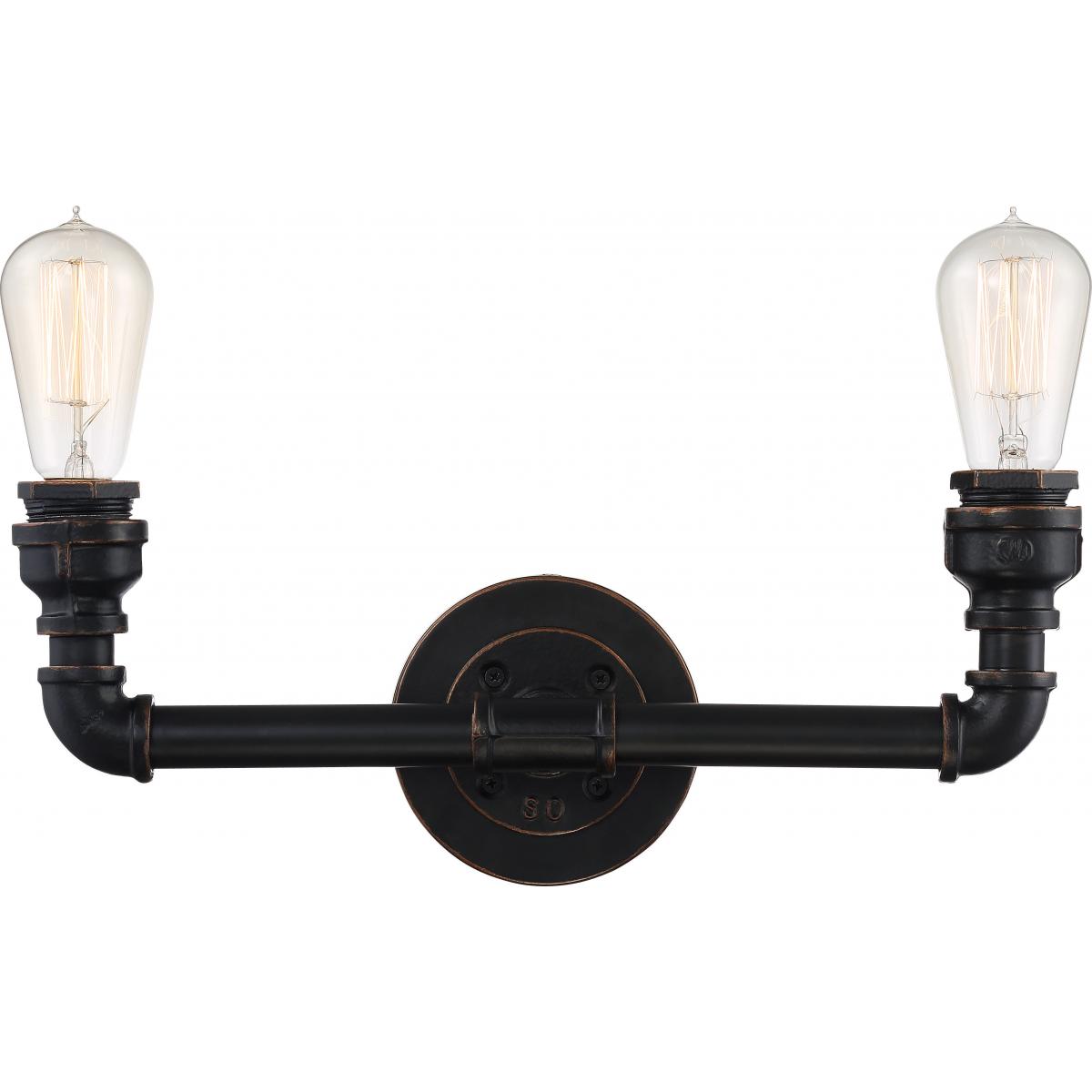 60-5792 IRON 2 LIGHT VANITY FIXTURE