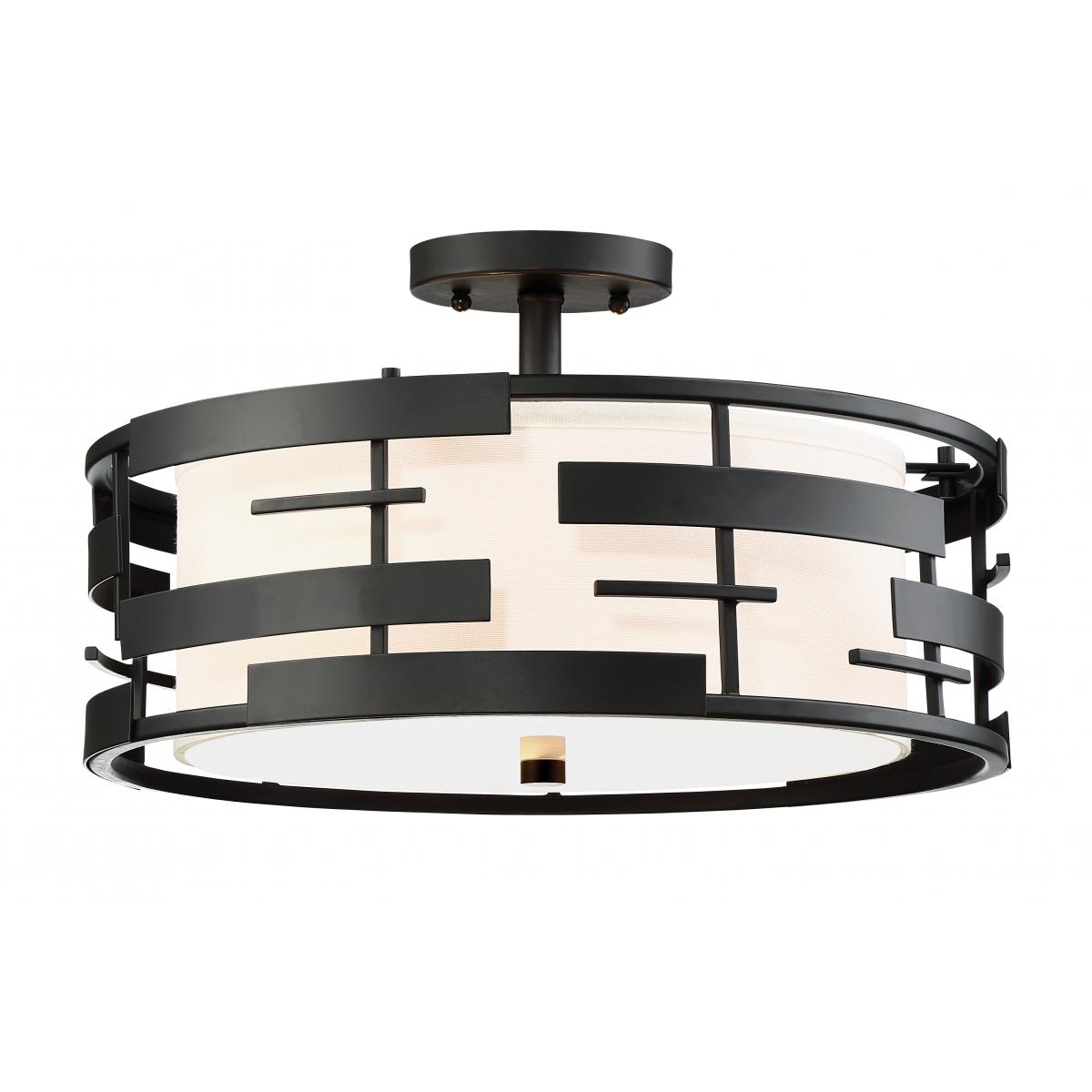 60-6436 LANSING 3 LGT SEMI FLUSH