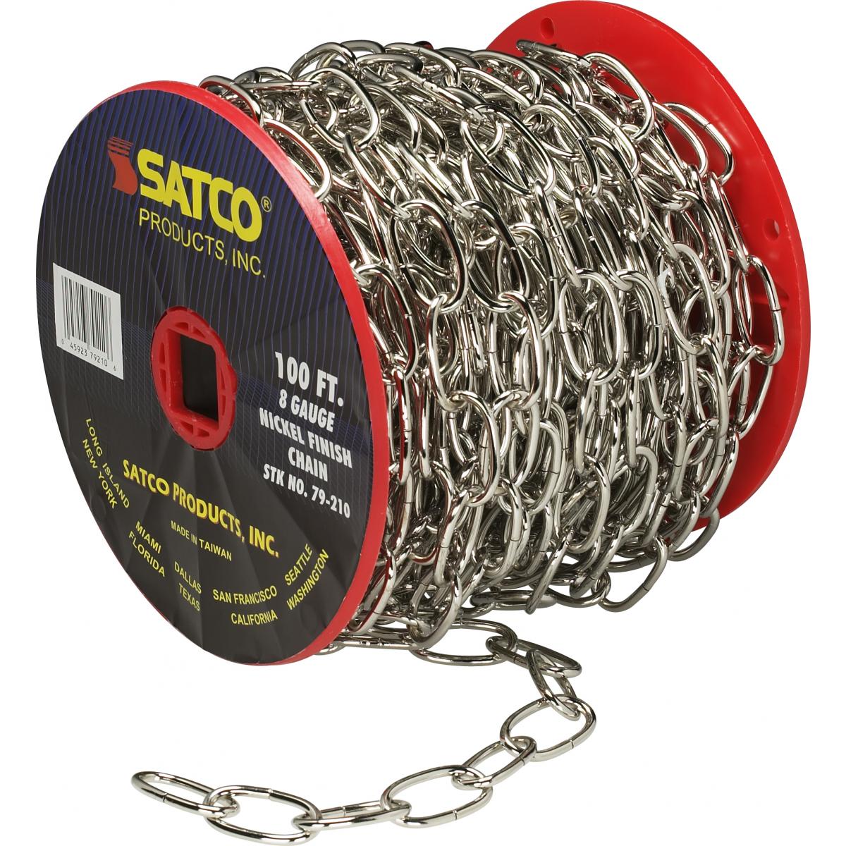 79-210 100' REEL CHAIN NICKEL 8 GAUGE