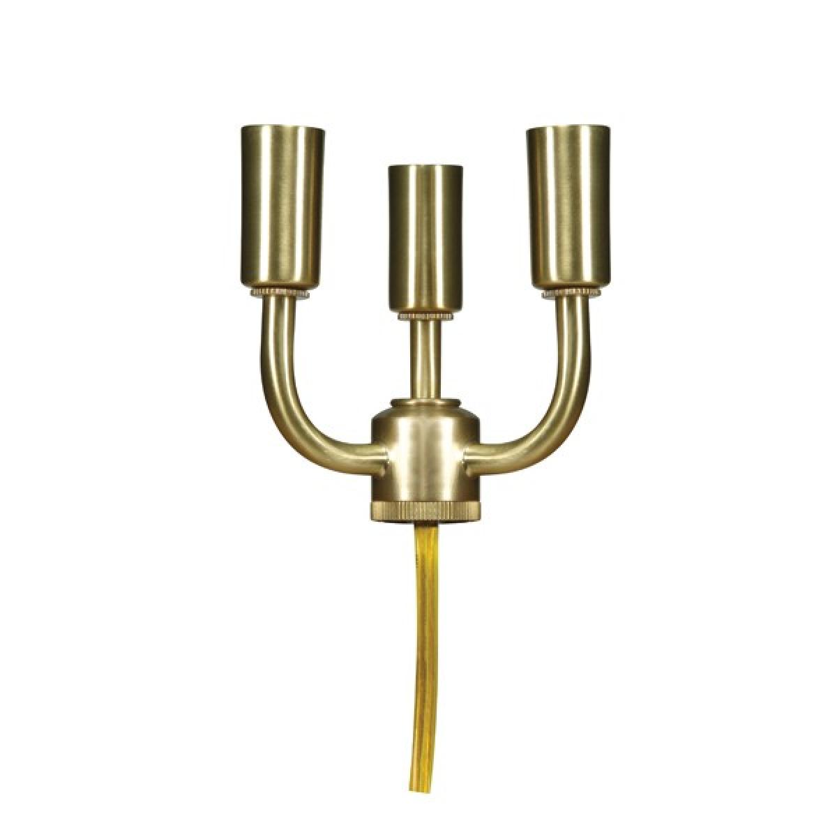 80-1797 3 LT SOLID BRASS CANDELABRA