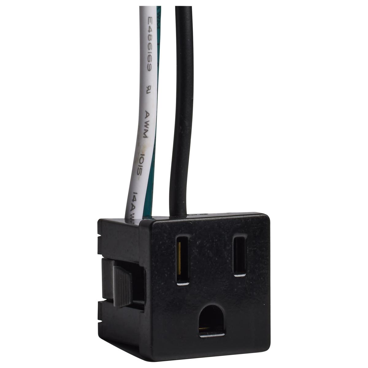 80-2828 BLK SNAP-IN CONV OUTLET 14 GA