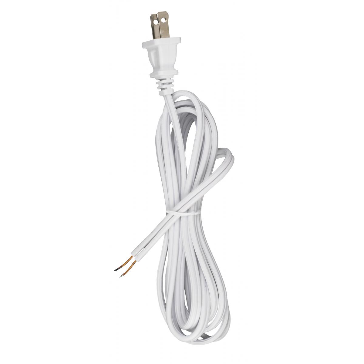 90-100 8FT WHT CORD SET W/ MOLDED PLU