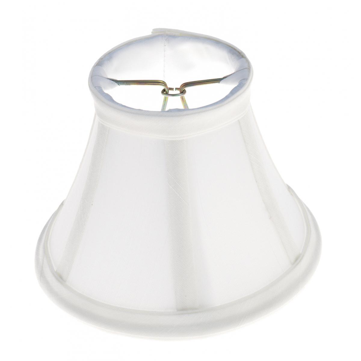 90-1277 WHITE SILK BELL CLIP ON SHADE
