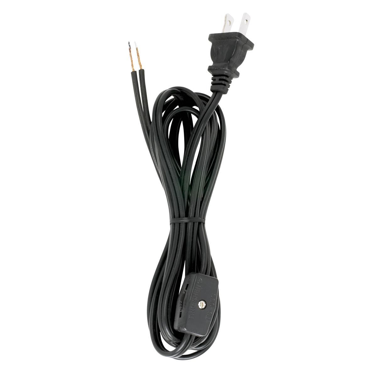 90-1425 8 FT BLK CORD SET W/SWITCH SPT