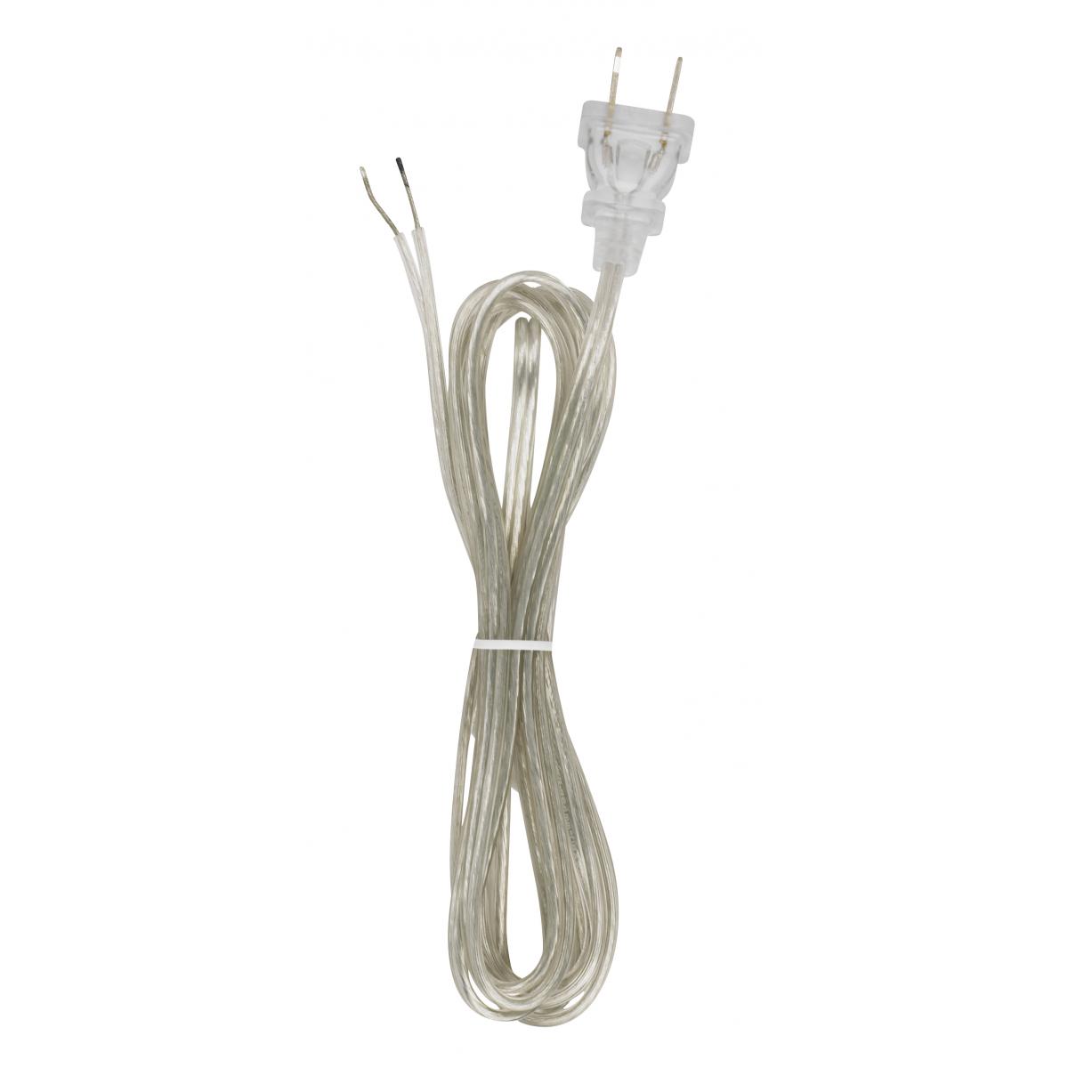 90-1527 8' CLEAR SILVER CORD SET SPT-1