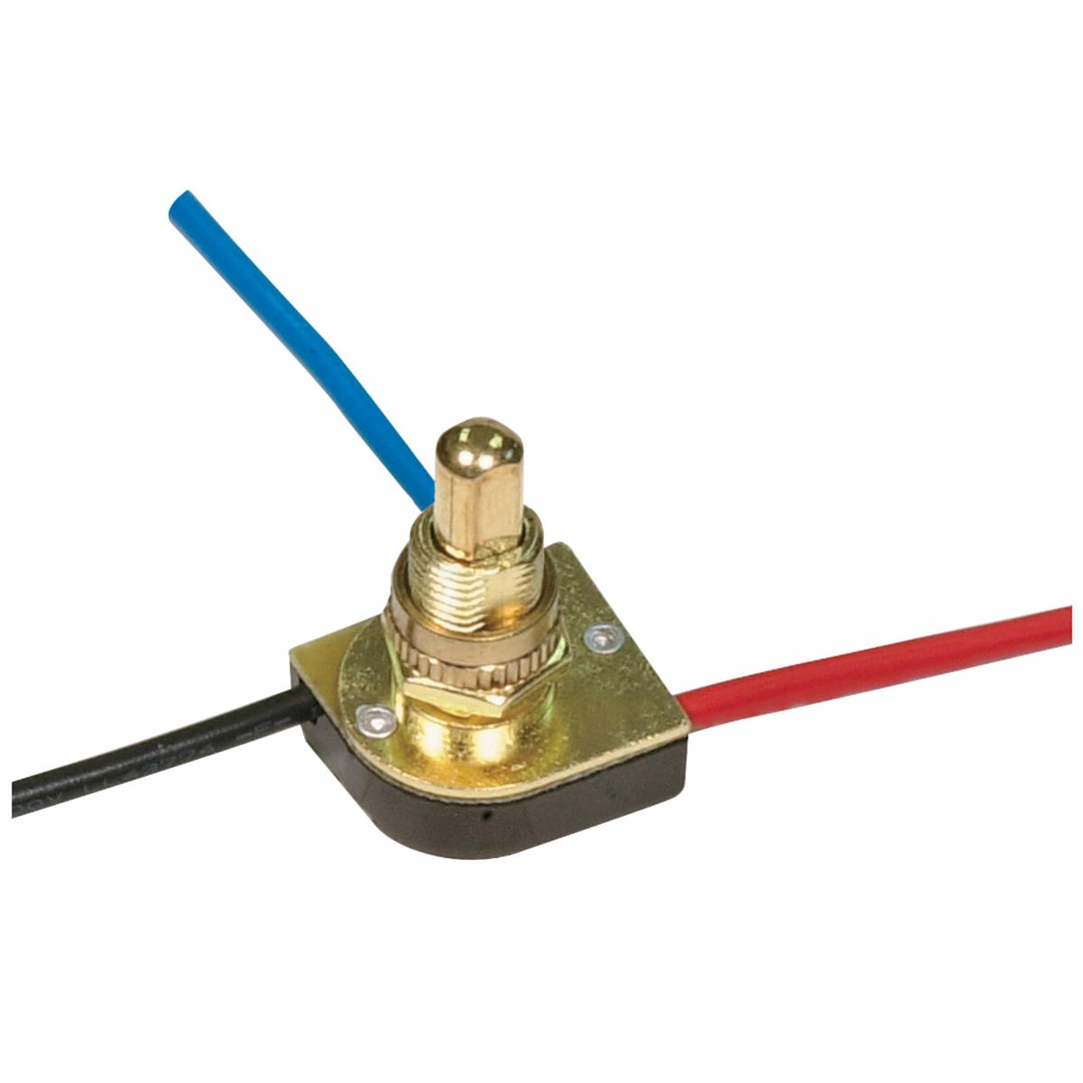 90-1678 3 WAY PUSH SWITCH BRASS FINISH