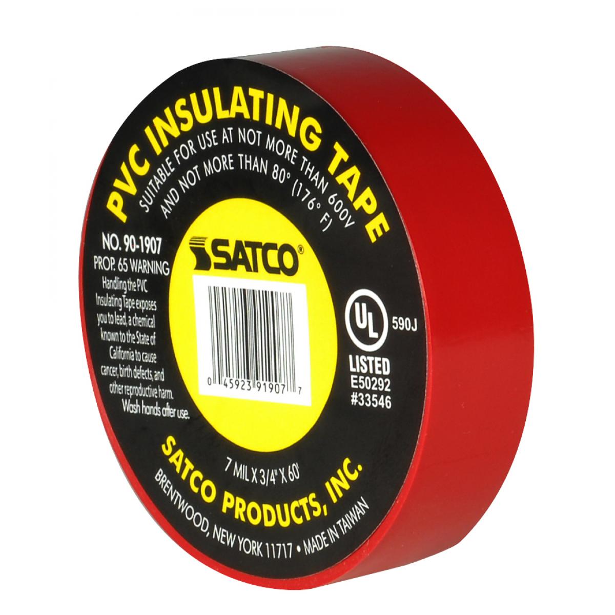 90-1907 RED ELEC TAPE 60 FT. 3/4