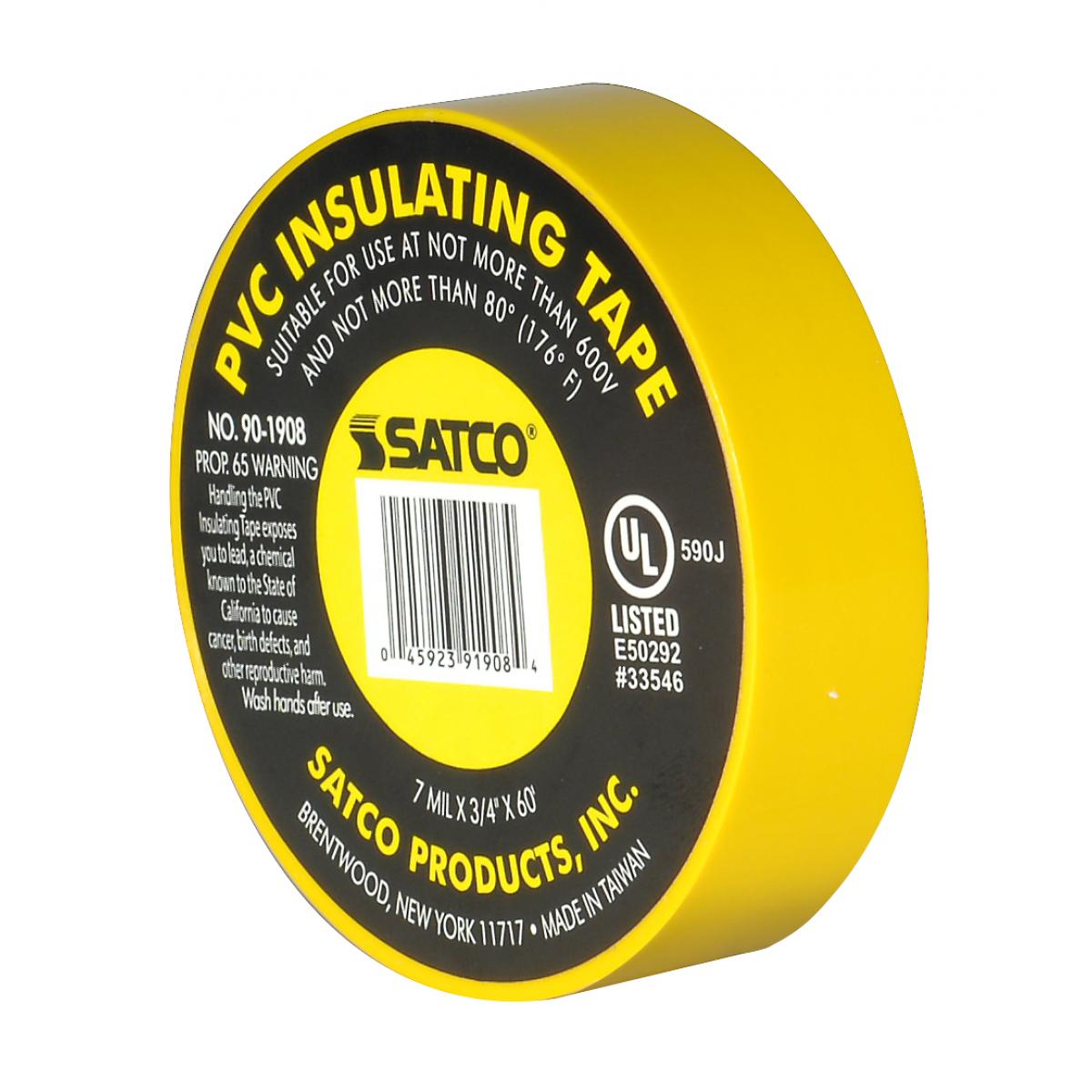 90-1908 YELLOW ELEC TAPE 60 FT. 3/4