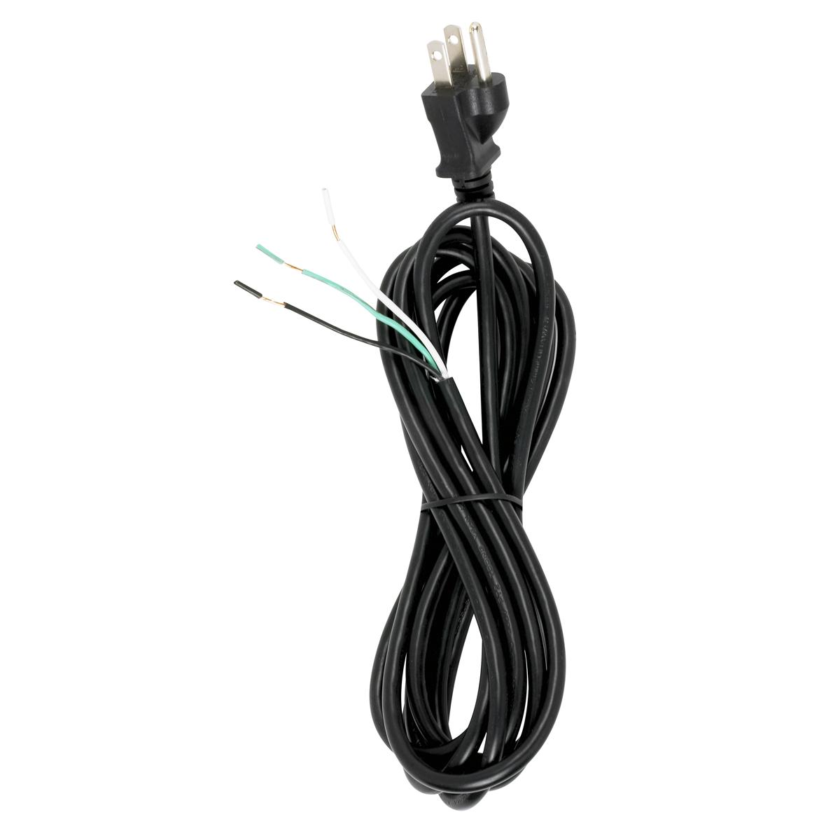 90-2086 10 FT BLK 18/3 SVT CORD SET W/