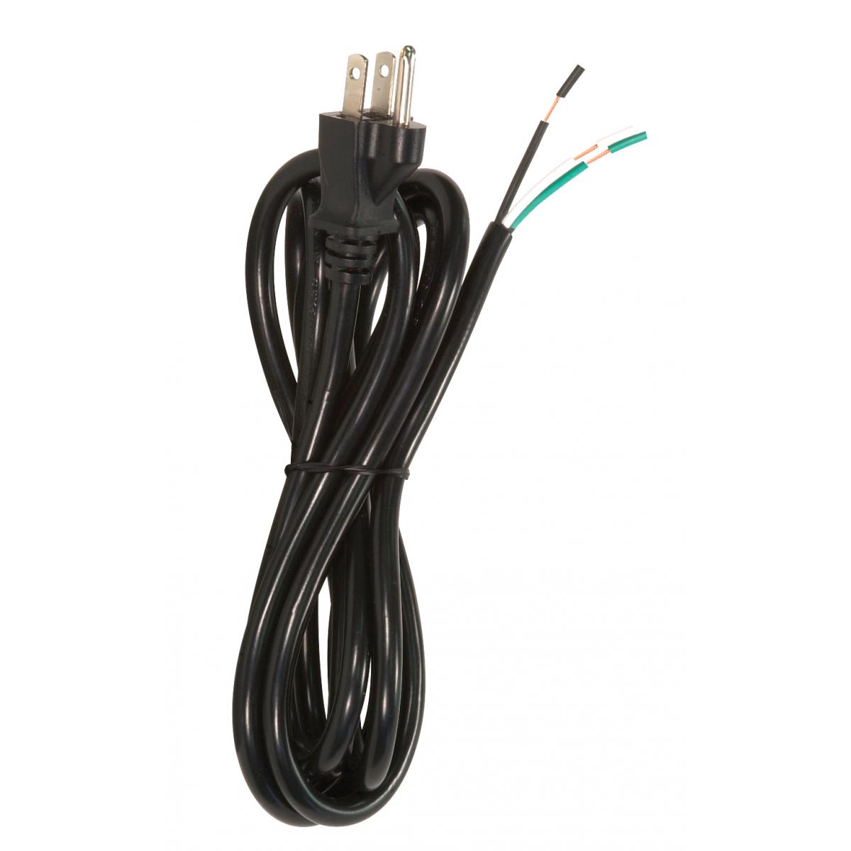 90-2209 8 FT. BLACK CORD SET 18/3 SJT