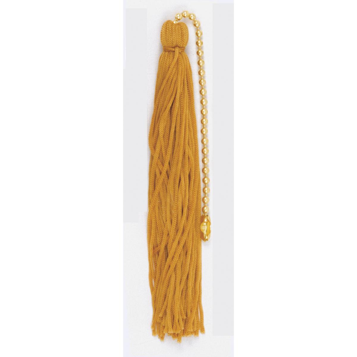 90-521 GOLD TASSEL W/BEADED CHAIN