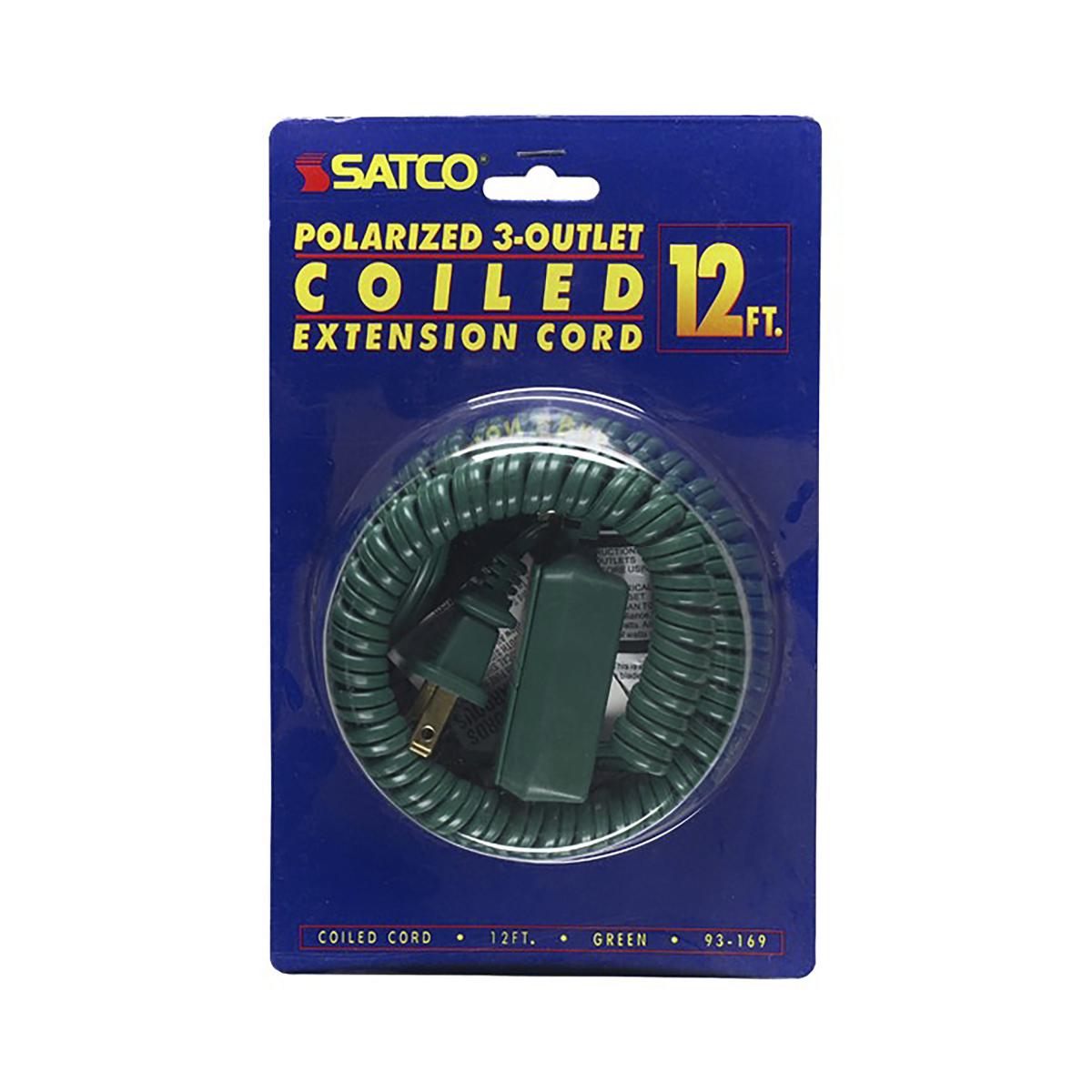93-169 12 FT. GREEN COILED CORD