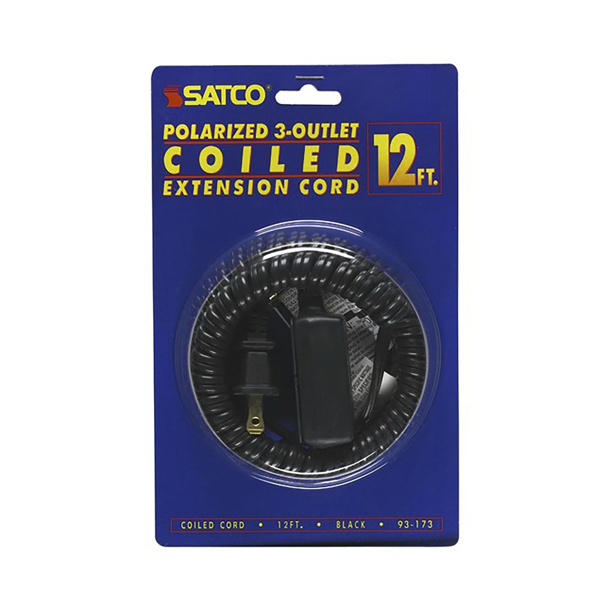 93-173 12 FT. BLACK COILED CORD