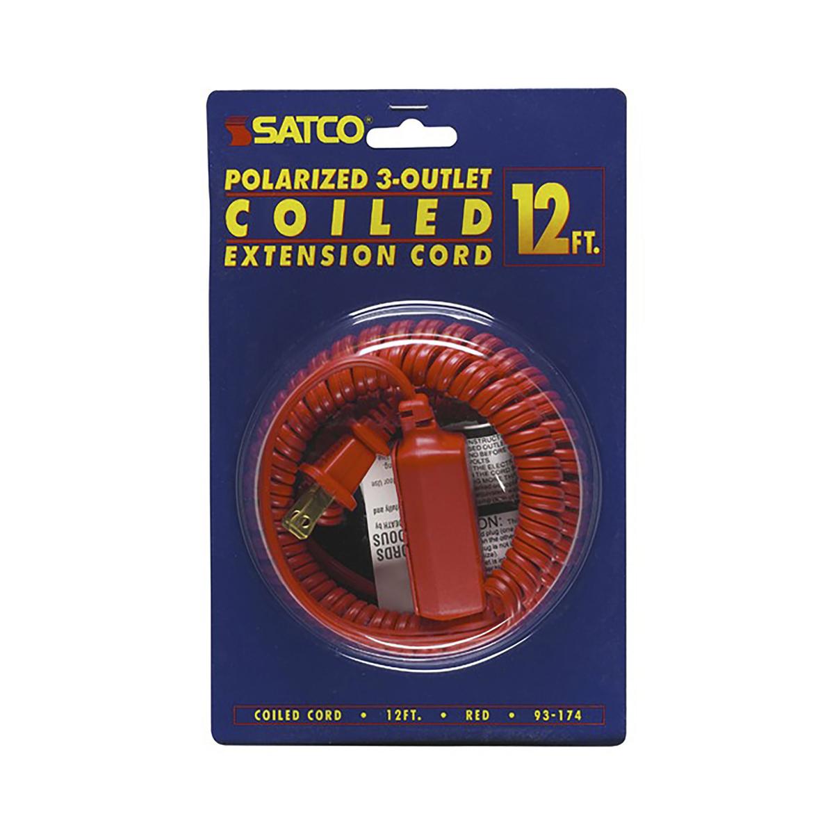 93-174 12 FT. RED COILED CORD