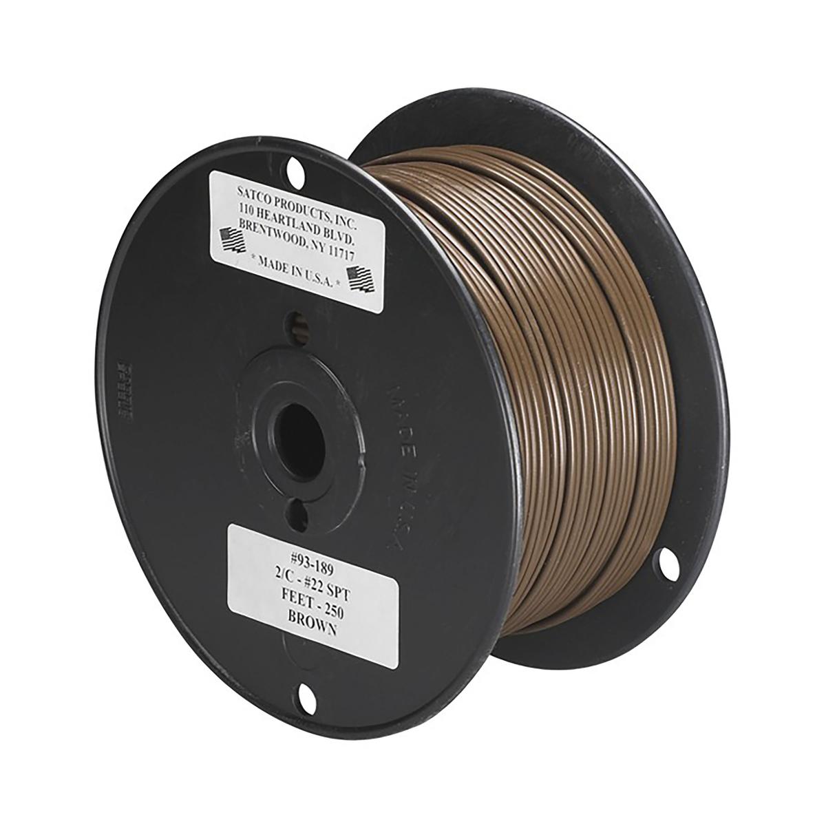 93-189 22/2 PLT BROWN WIRE ON 250 FT