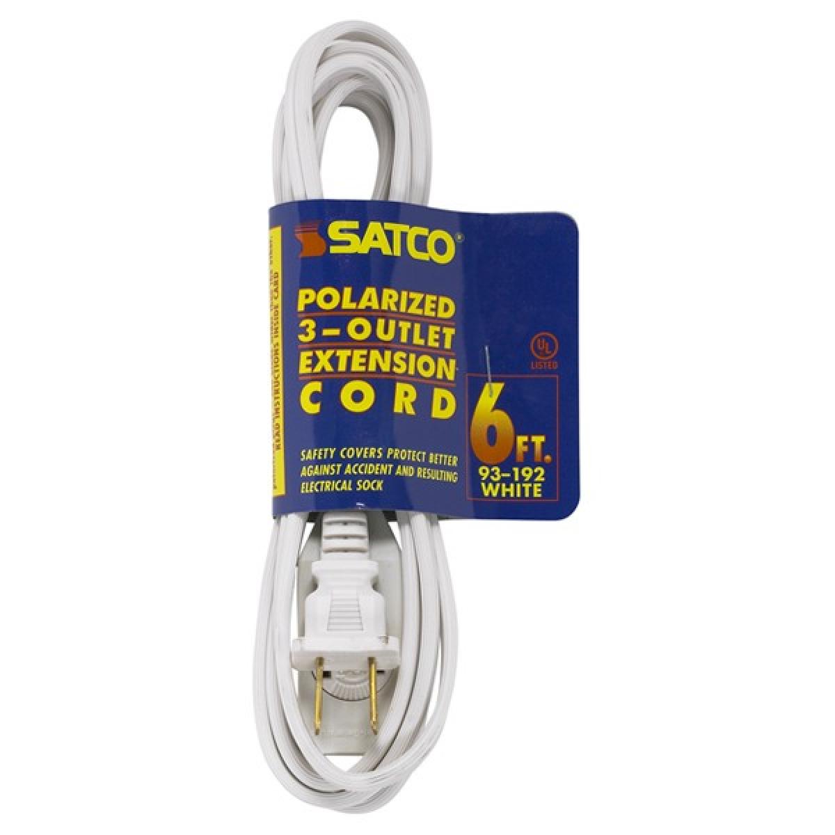 93-192 6' WHT EXTENSION CORD 16/2