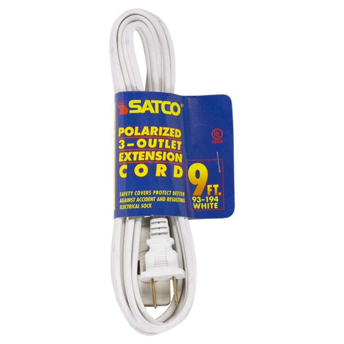 93-194 9' WHT. EXTENSION CORD 16/2