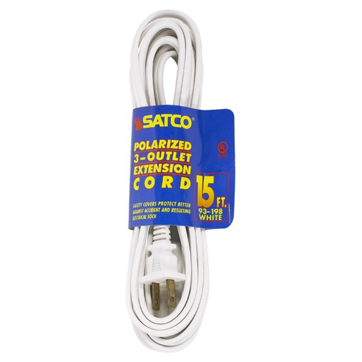 93-198 15' WHT EXTENSION CORD 16/2