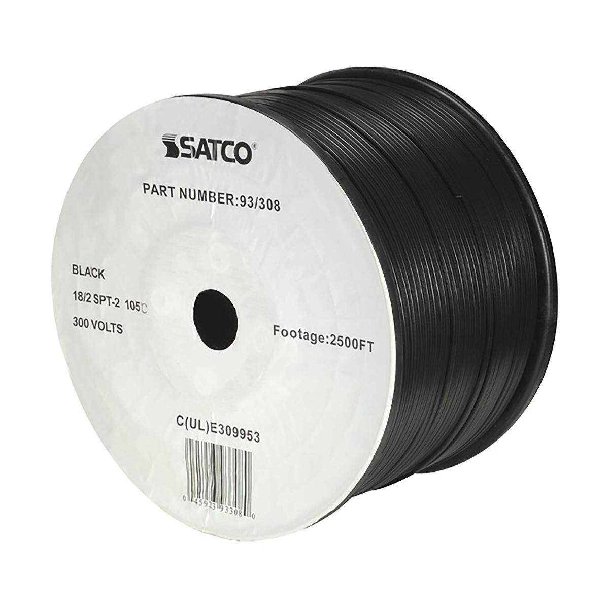 93-308 18/2 SPT-2 BLACK 2500 FT SPOOL