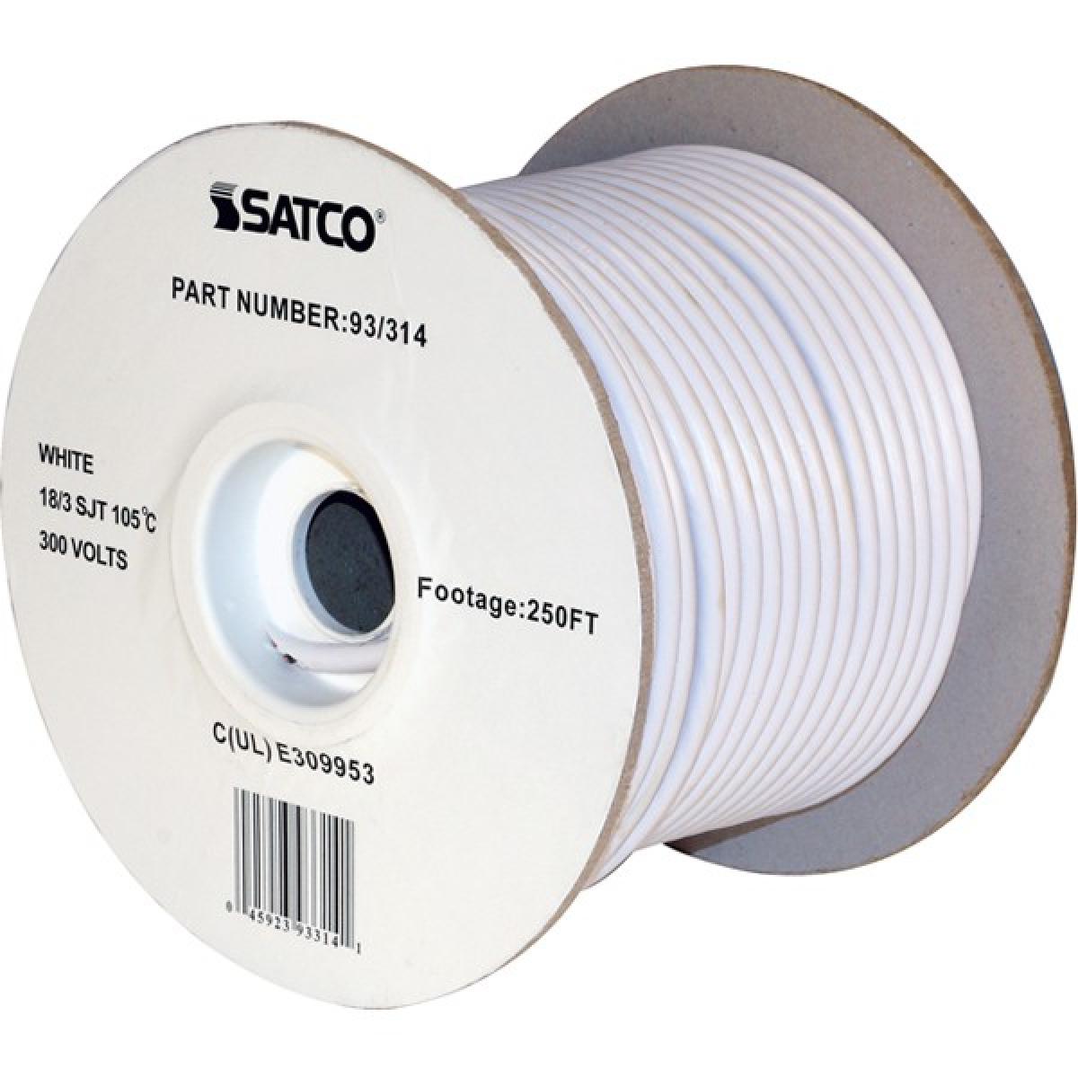 93-314 18/3 SJT WHITE 250 FT SPOOL