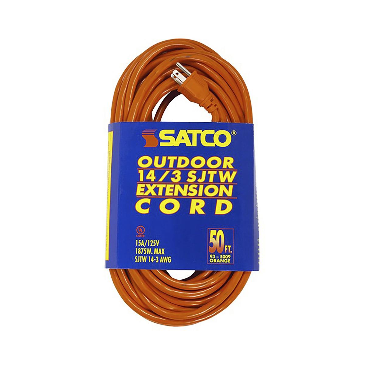 93-5009 50 FT 14-3 SJTW ORANGE CORDS