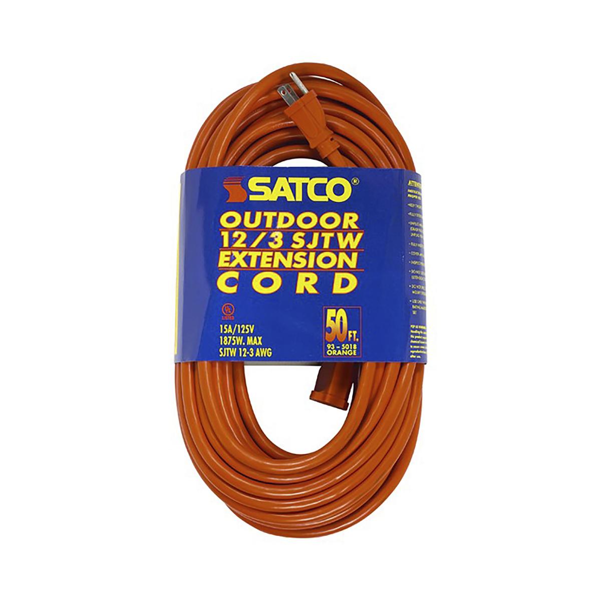 93-5018 50 FT 12/3 SJTW ORANGE CORD