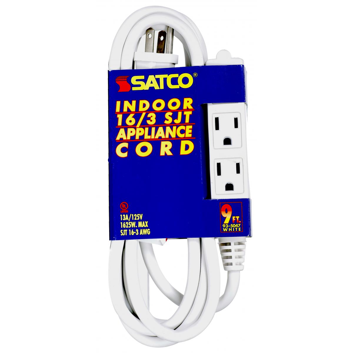 93-5047 9 FT 16/3 SJT WHITE 3 WIRE GRD