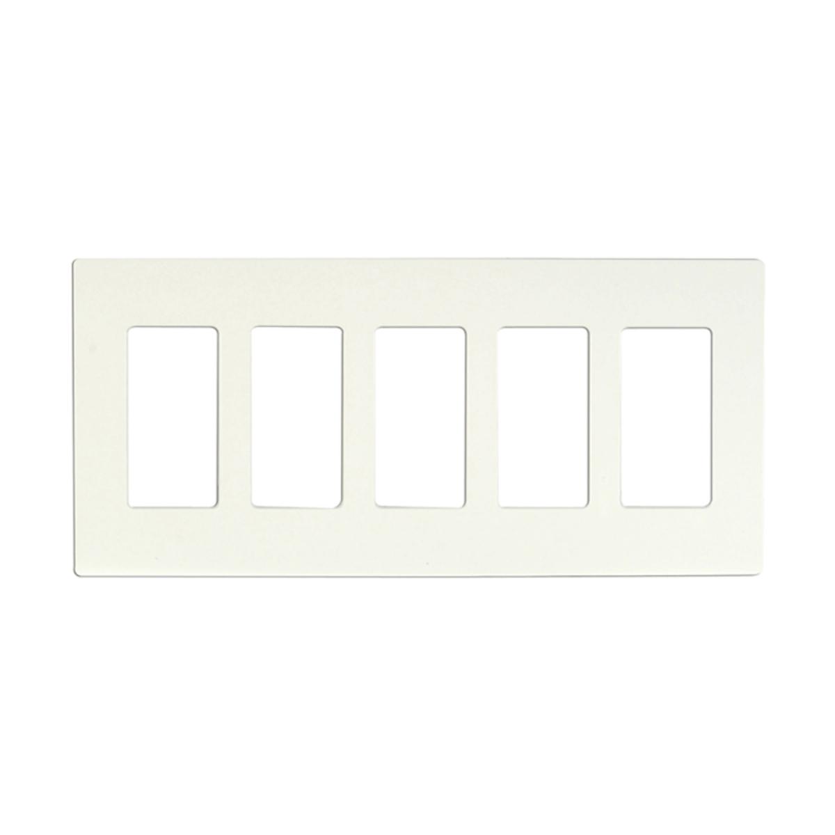 96-521 CLARO 5 GANG WALLPLATE WH