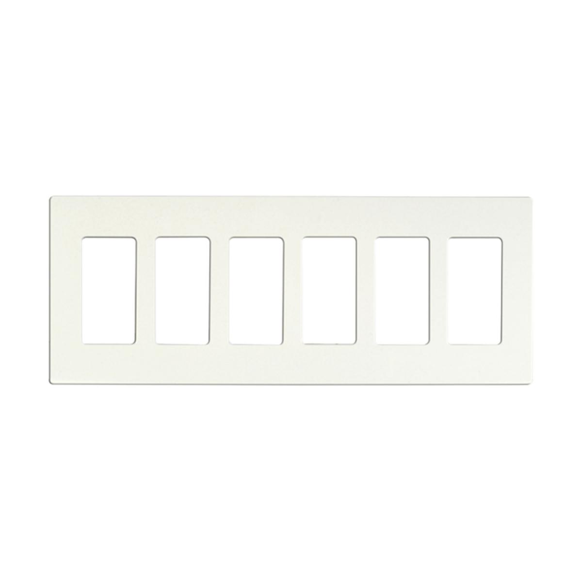 96-621 CLARO 6 GANG WALLPLATE WH