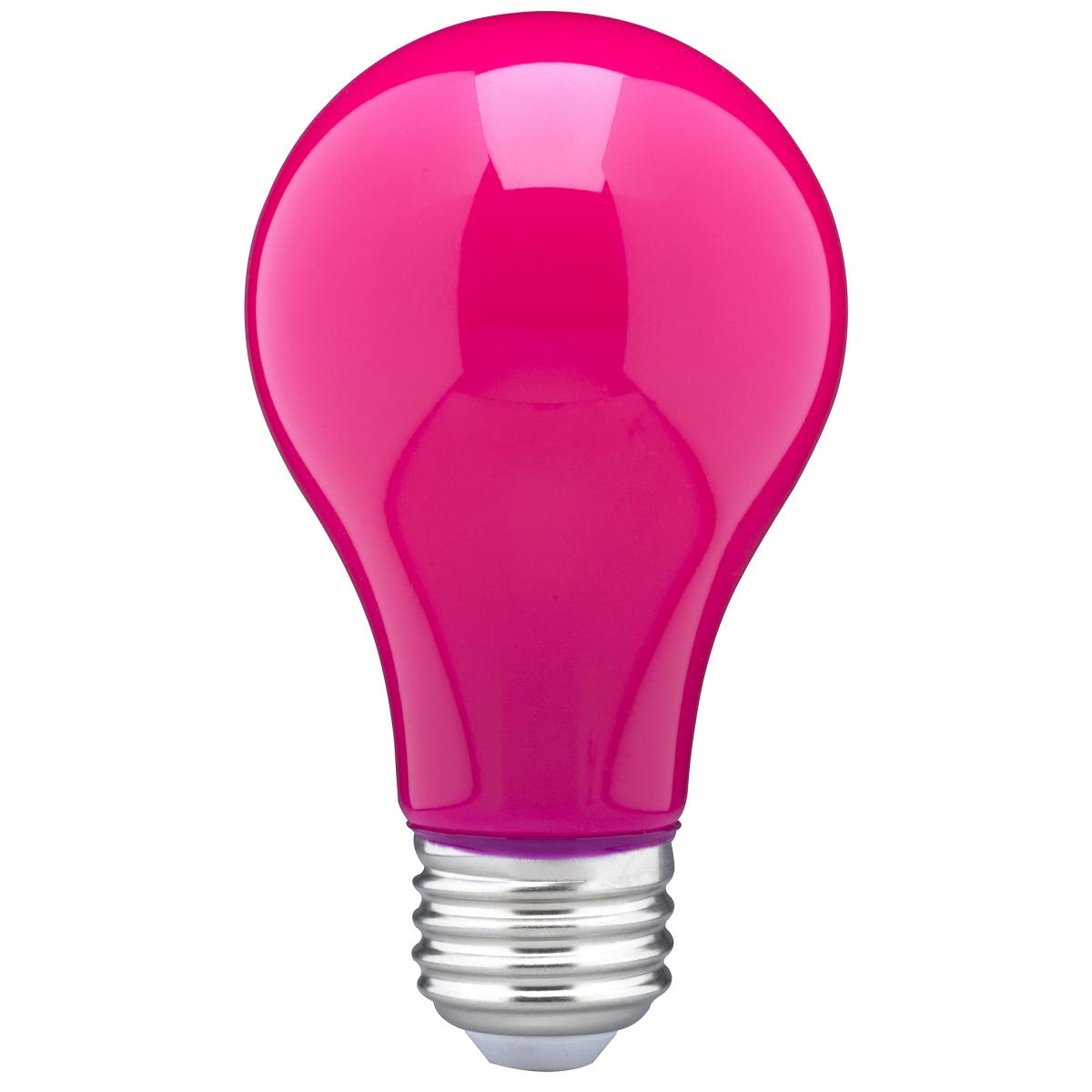 S14989 8A19/PINK/LED/E26/120V