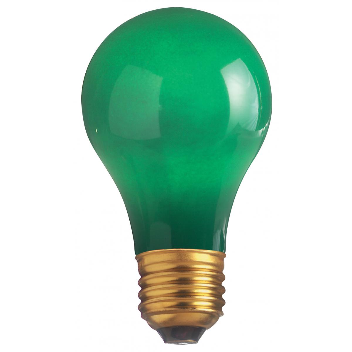 S4986 60W A19 CERAMIC GREEN 130V