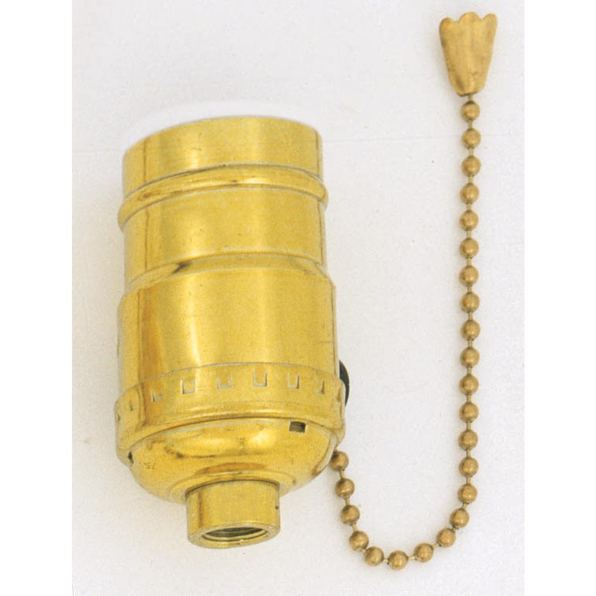 S70-411 STD GILT SOCKET PULL CHAIN