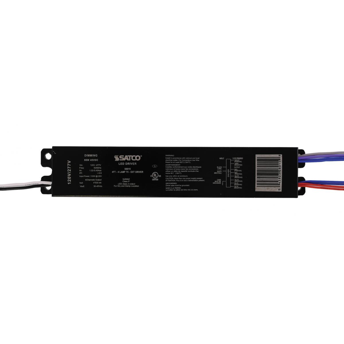 S8015 4FT - 4 LAMP T5 - EXT DRIVER