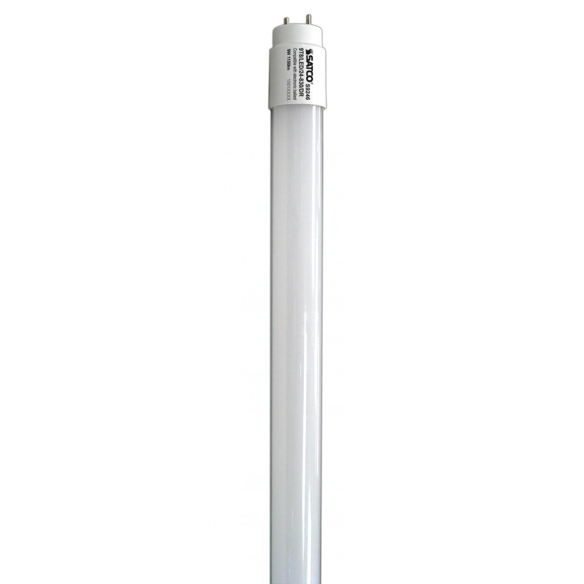 G13 Satco S9246 24" 9 Watt T8 Shaped Bi Pin Base LED Bulb 