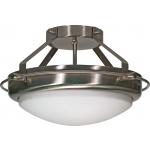 Satin Frosted Glass Brushed Nickel 1Lt Nuvo 60/611 One Vanity Lighting Fixture