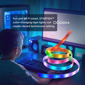 Starfish WiFi Smart LED, 6 Foot RGBW Indoor Tape Light Strip